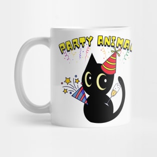 Party Animal Black Cat Mug